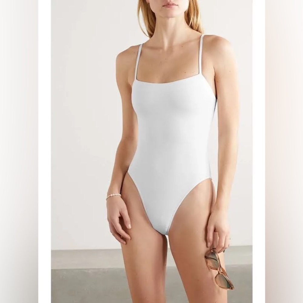 NWOT ERES Essentiels Aquarelle One Piece White swimsuit sz 40 (US Small)